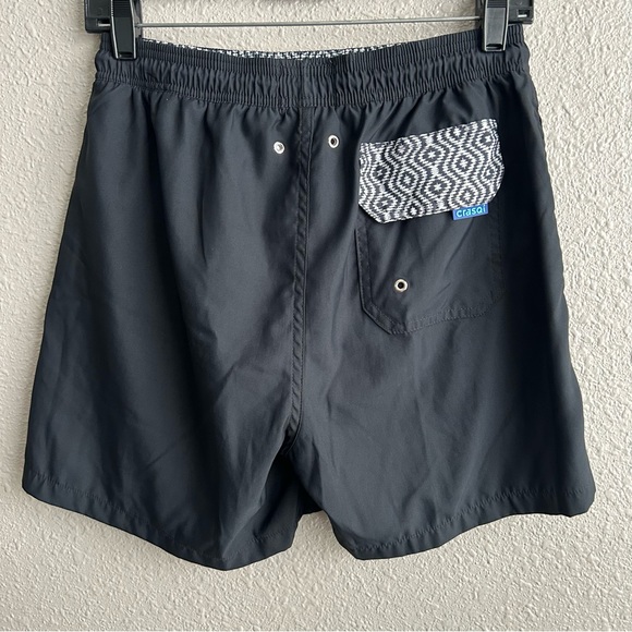 Crasqi Black 5” Swim Trunks Shorts - Picture 2 of 12